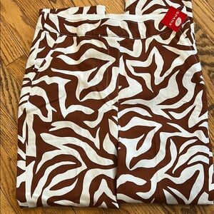 SPANX Clay Zebra Stripe Polished Ankle Pants